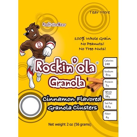 Rockinola Cinnamon Granola 56g, PK125 8004230